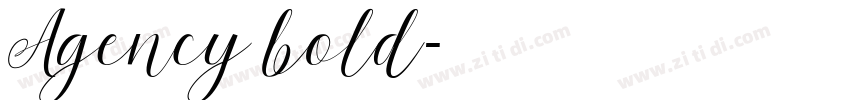 Agency bold字体转换